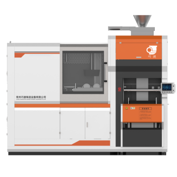 Auto upper and lower sand shooting slide out molding machine